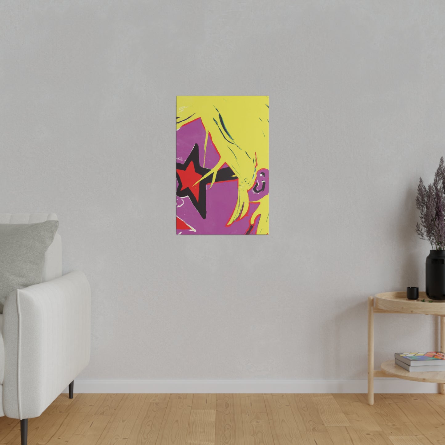 938K - Rockstar Painting Print | Face | Abstract | Poster | Home Decor | Wall Art | Music Art | Canvas