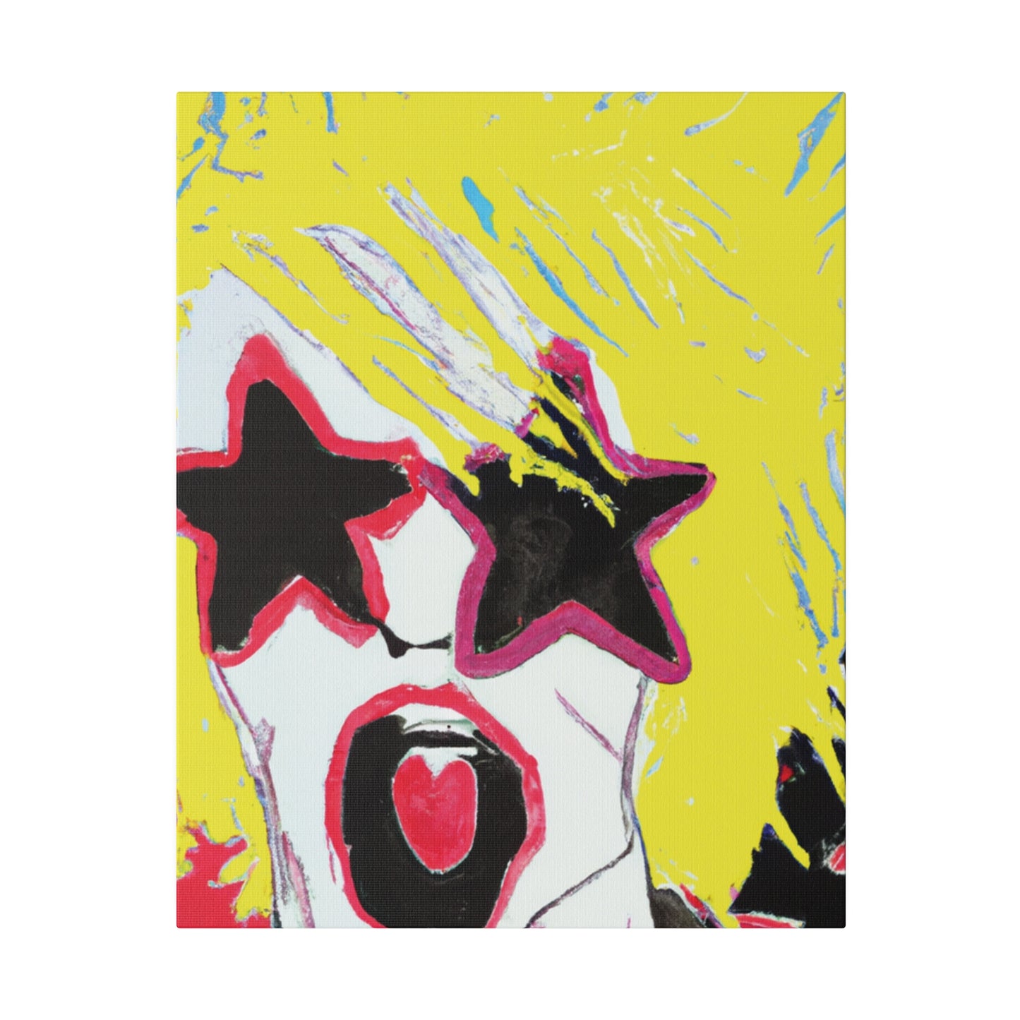 6256G - Rockstar Painting Print | Face | Abstract | Poster | Home Decor | Wall Art | Music Art | Canvas