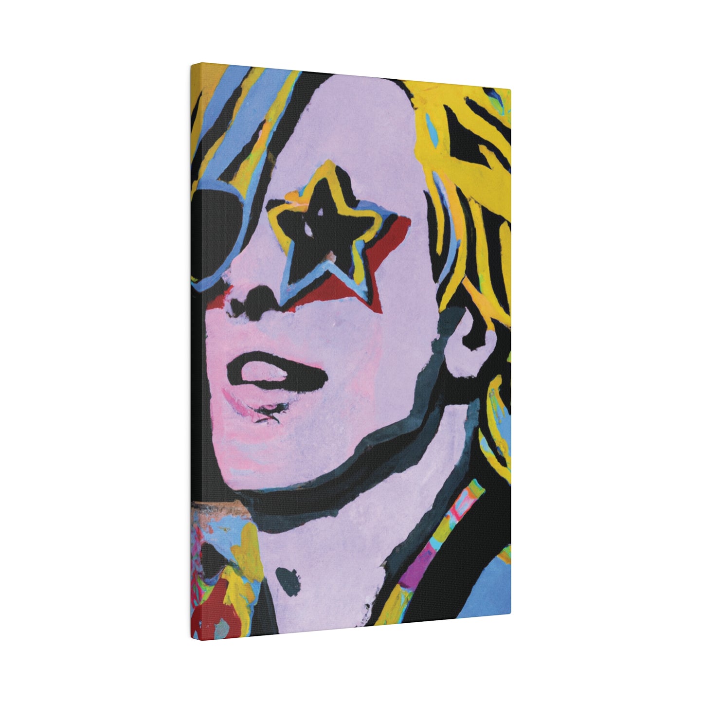5027F - Rockstar Painting Print | Face | Abstract | Poster | Home Decor | Wall Art | Music Art | Canvas