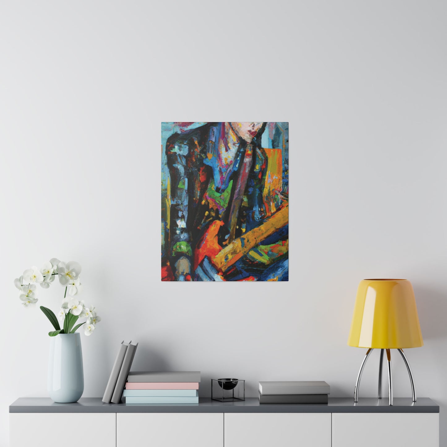 7893K - Rockstar Oil Painting Style Print | Poster | Home Decor | Wall Art | Music Art | Canvas