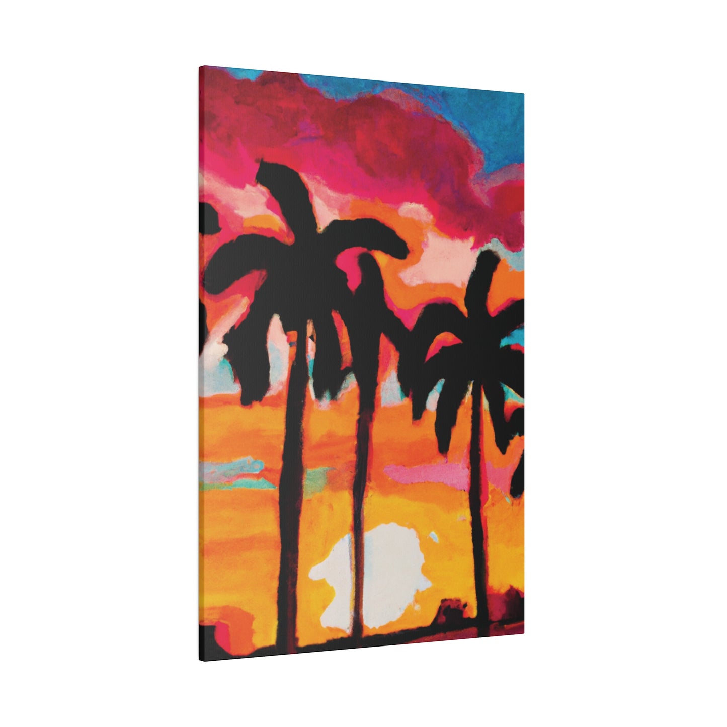 4763O - Miami Beach Sunset Painting Print | Miami | Beach | Sunset | Poster | Home Decor | Wall Art | Canvas