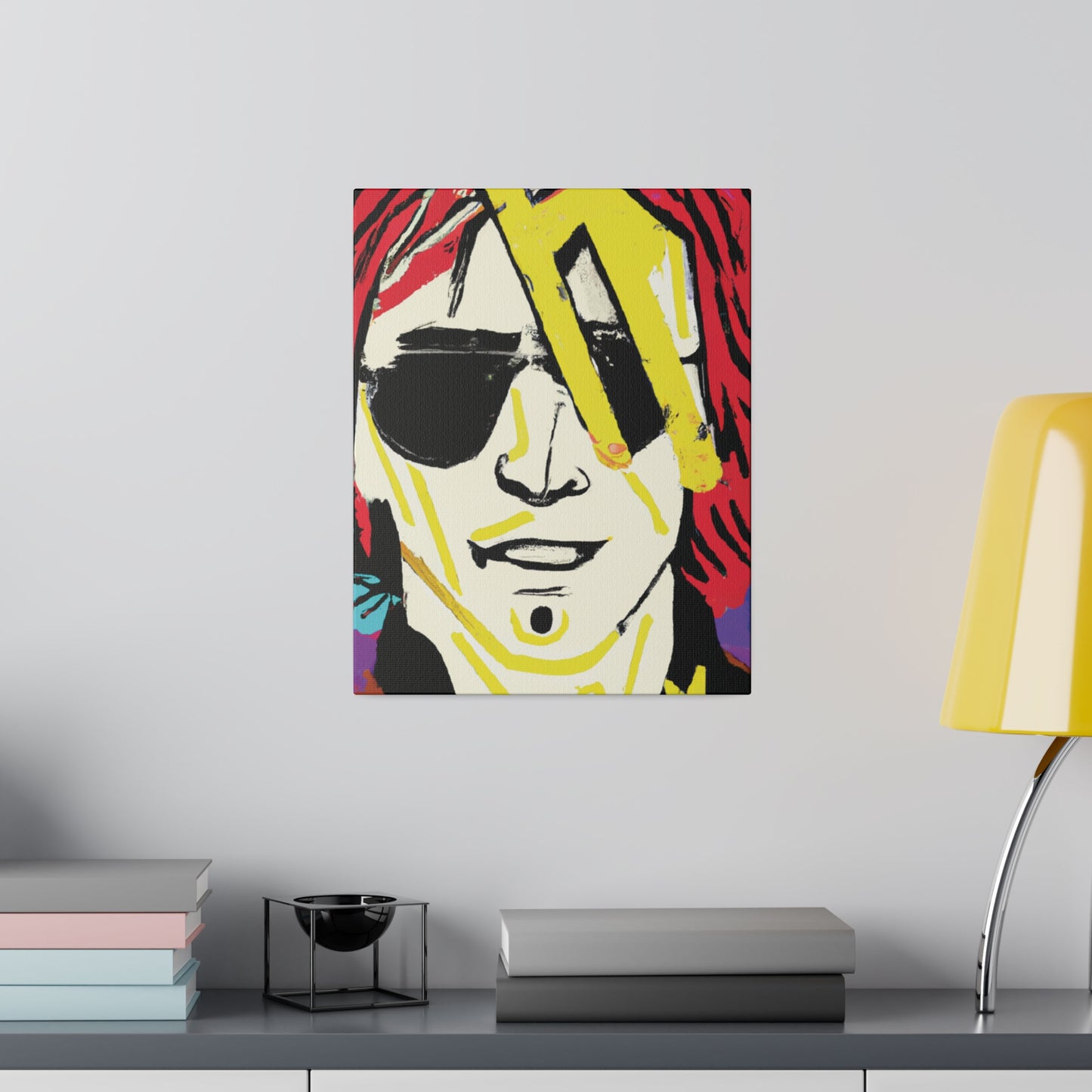 7106Z - Rockstar Painting Print | Face | Abstract | Poster | Home Decor | Wall Art | Music Art | Canvas