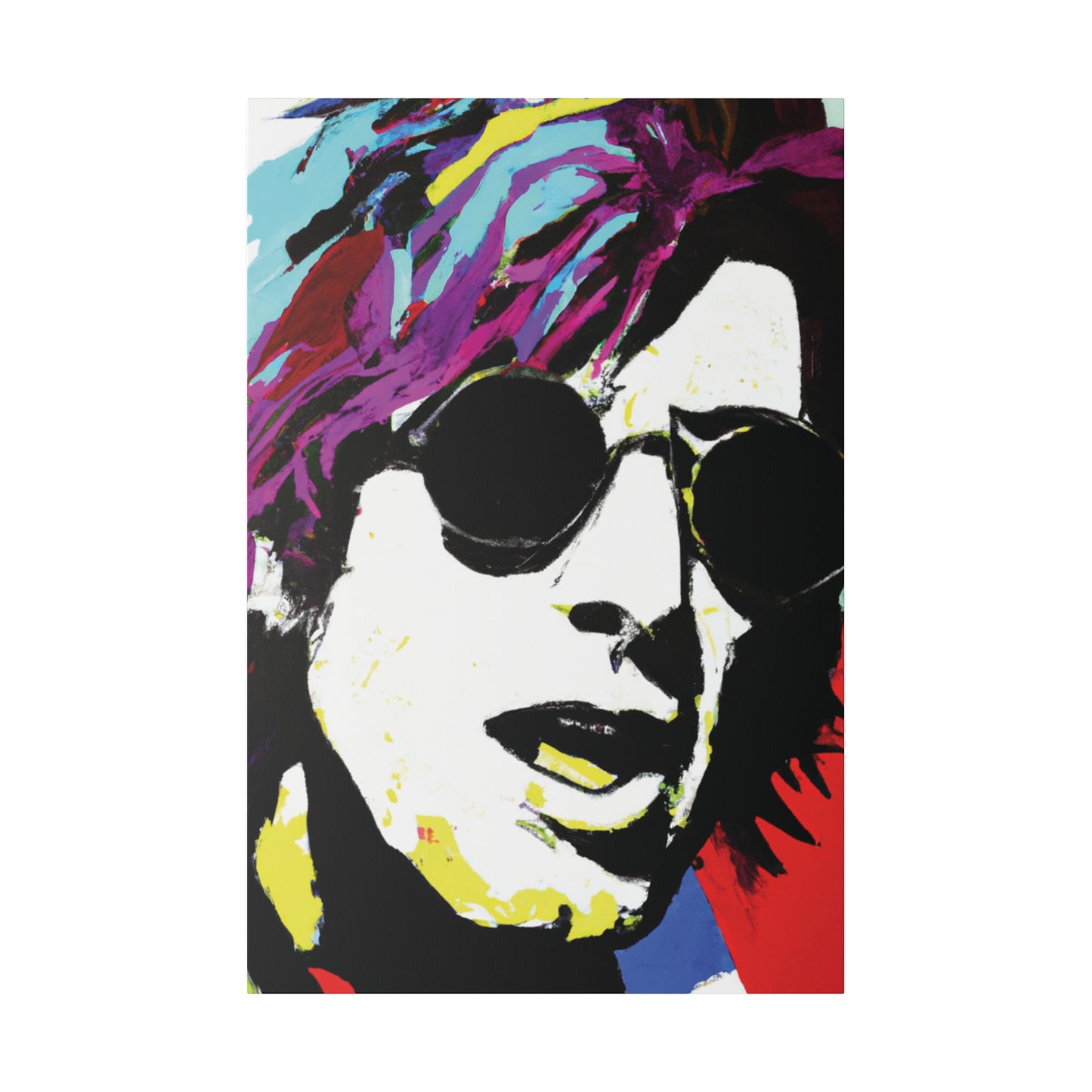 9436F - Rockstar Painting Print | Face | Abstract | Poster | Home Decor | Wall Art | Music Art | Canvas