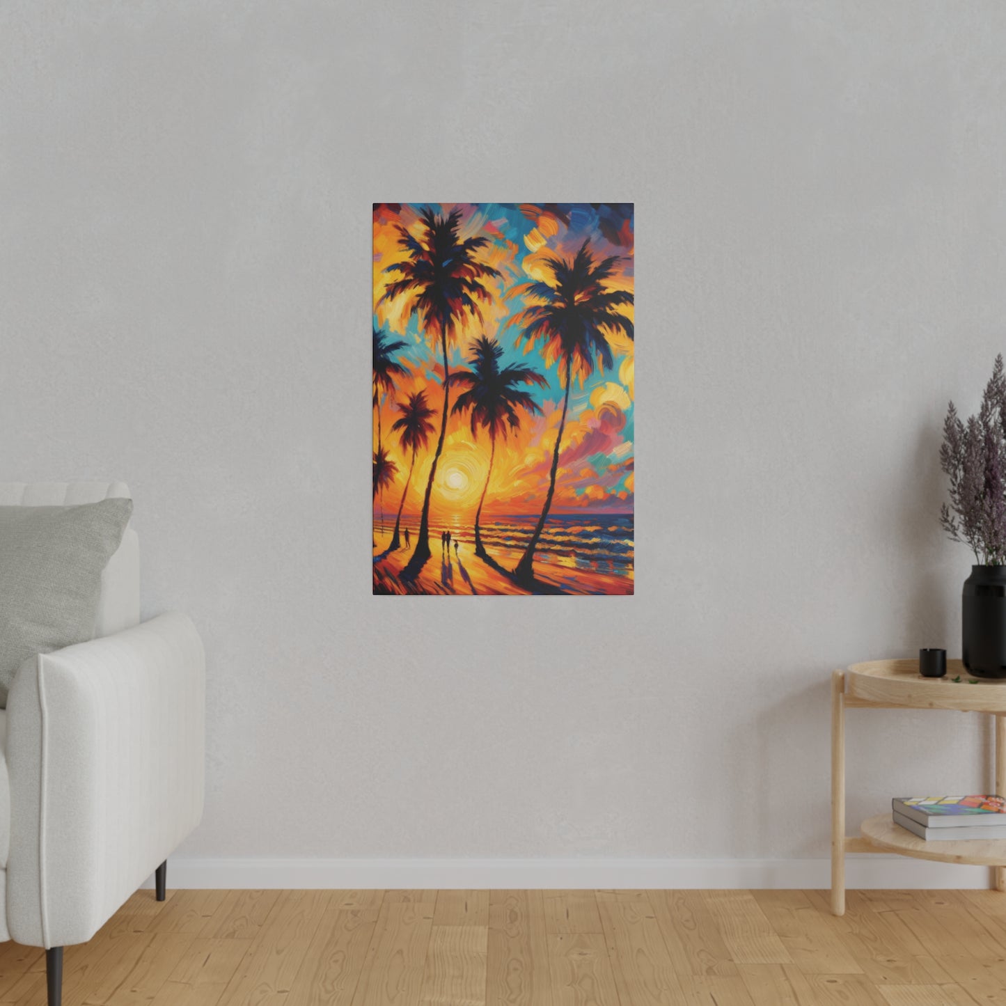 6374J - miami beach art, sunset background, ocean art work, beach art work, sunset designs, miami beach painting, miami beach print