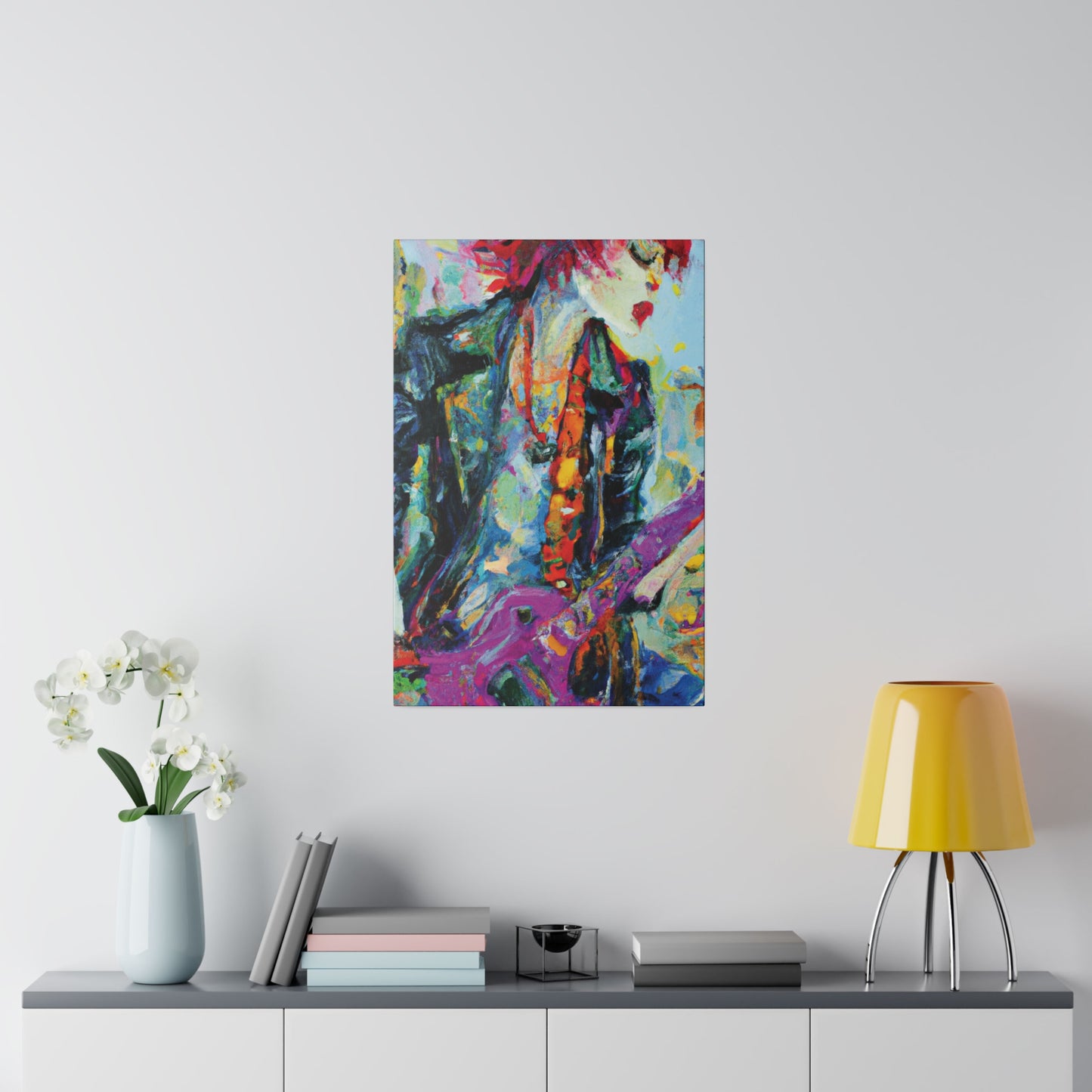 9351Q - Rockstar Oil Painting Style Print | Poster | Home Decor | Wall Art | Music Art | Canvas