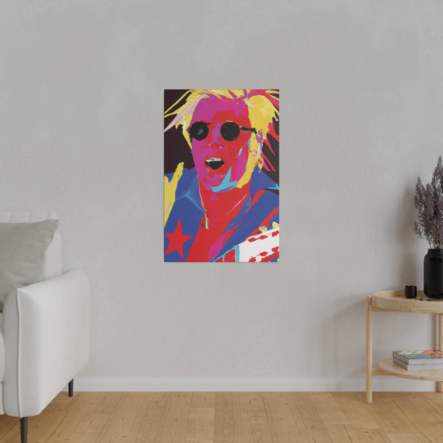 1327M - Rockstar Painting Print | Face | Abstract | Poster | Home Decor | Wall Art | Music Art | Canvas