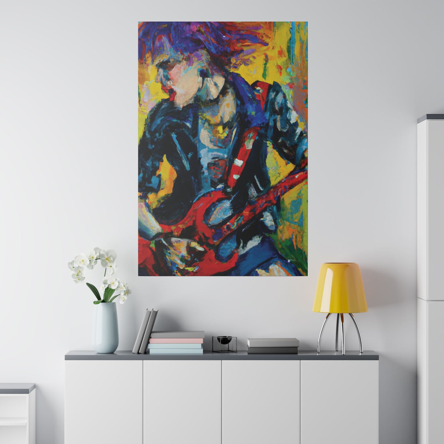 2249F - Rockstar Oil Painting Style Print | Poster | Home Decor | Wall Art | Music Art | Canvas