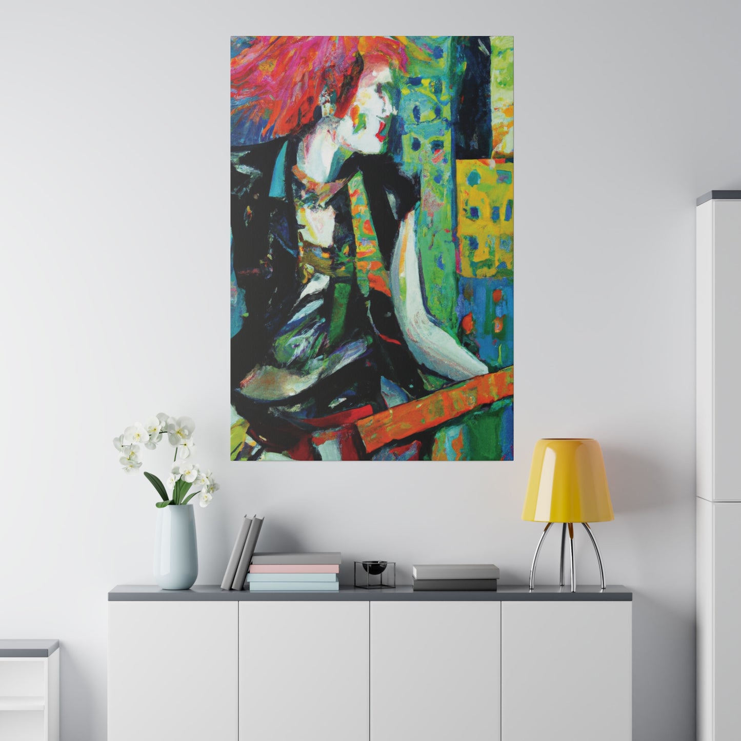 8726V - Rockstar Oil Painting Style Print | Poster | Home Decor | Wall Art | Music Art | Canvas