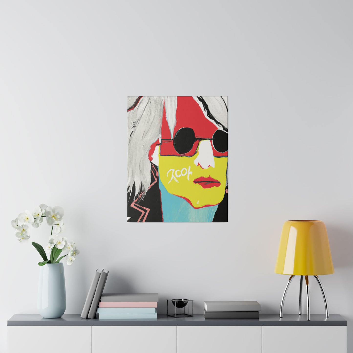 6953R - Rockstar Painting Print | Face | Abstract | Poster | Home Decor | Wall Art | Music Art | Canvas