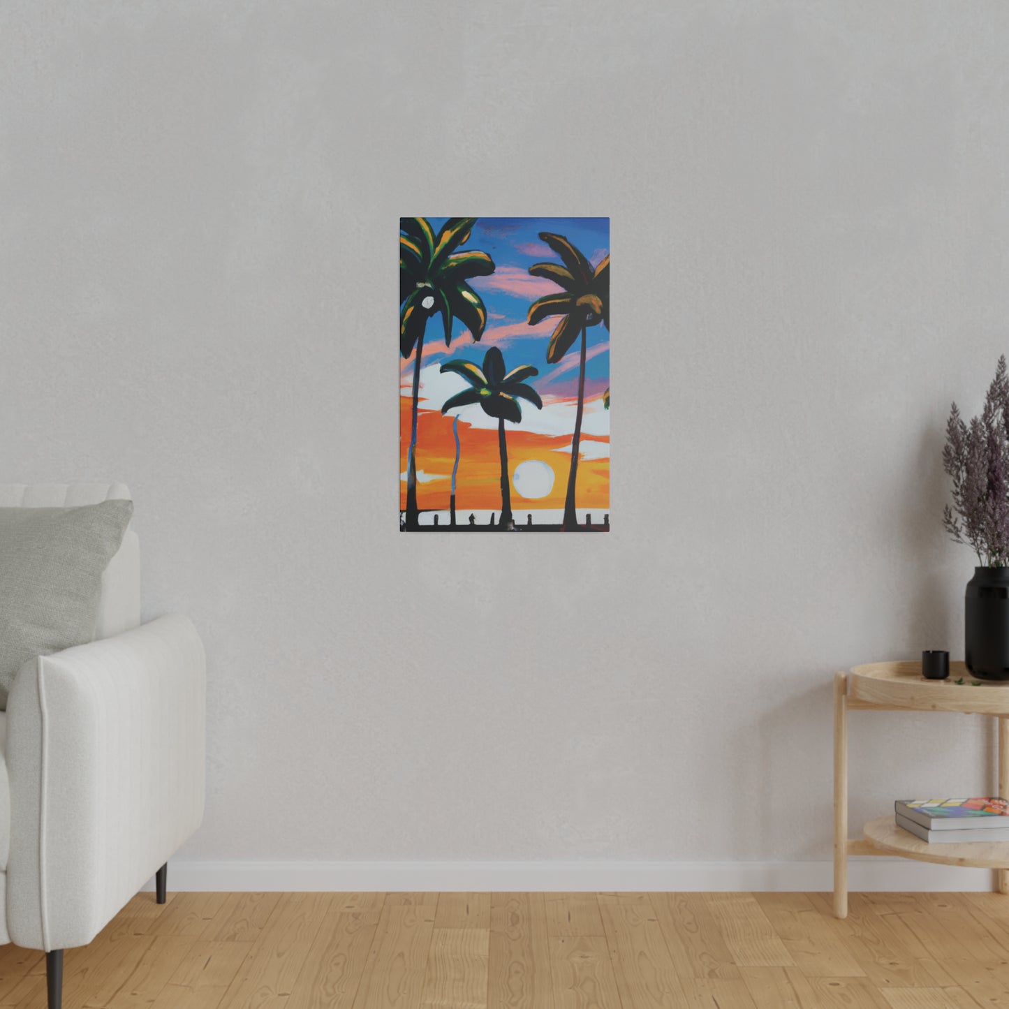 7745G - Miami Beach Sunset Painting Print | Miami | Beach | Sunset | Poster | Home Decor | Wall Art | Canvas