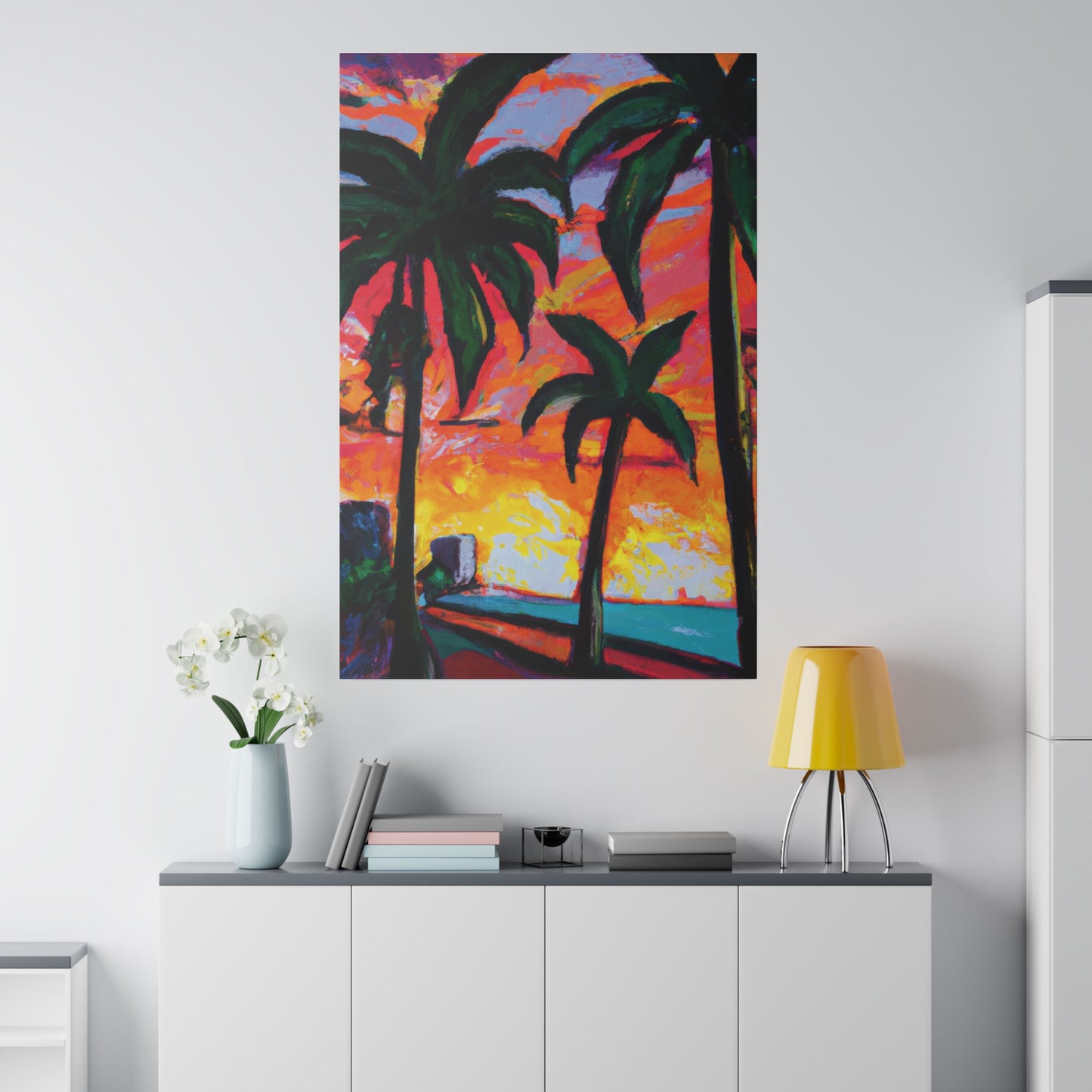 5471R - Miami Beach Sunset Painting Print | Miami | Beach | Sunset | Poster | Home Decor | Wall Art | Canvas