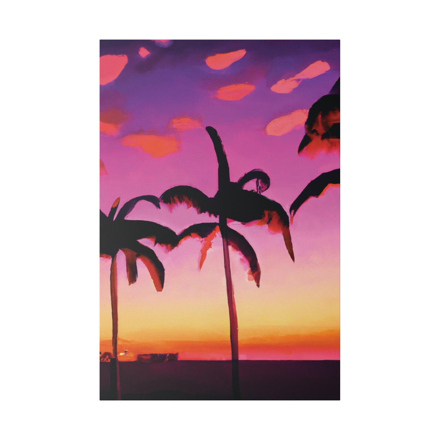 5426A - Miami Beach Sunset Painting Print | Miami | Beach | Sunset | Poster | Home Decor | Wall Art | Canvas