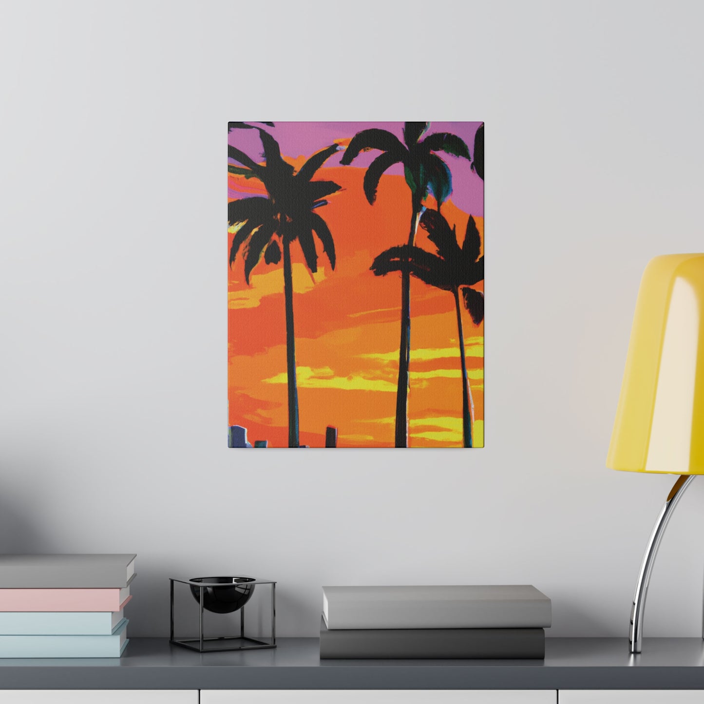 7834K - Miami Beach Sunset Painting Print | Miami | Beach | Sunset | Poster | Home Decor | Wall Art | Canvas