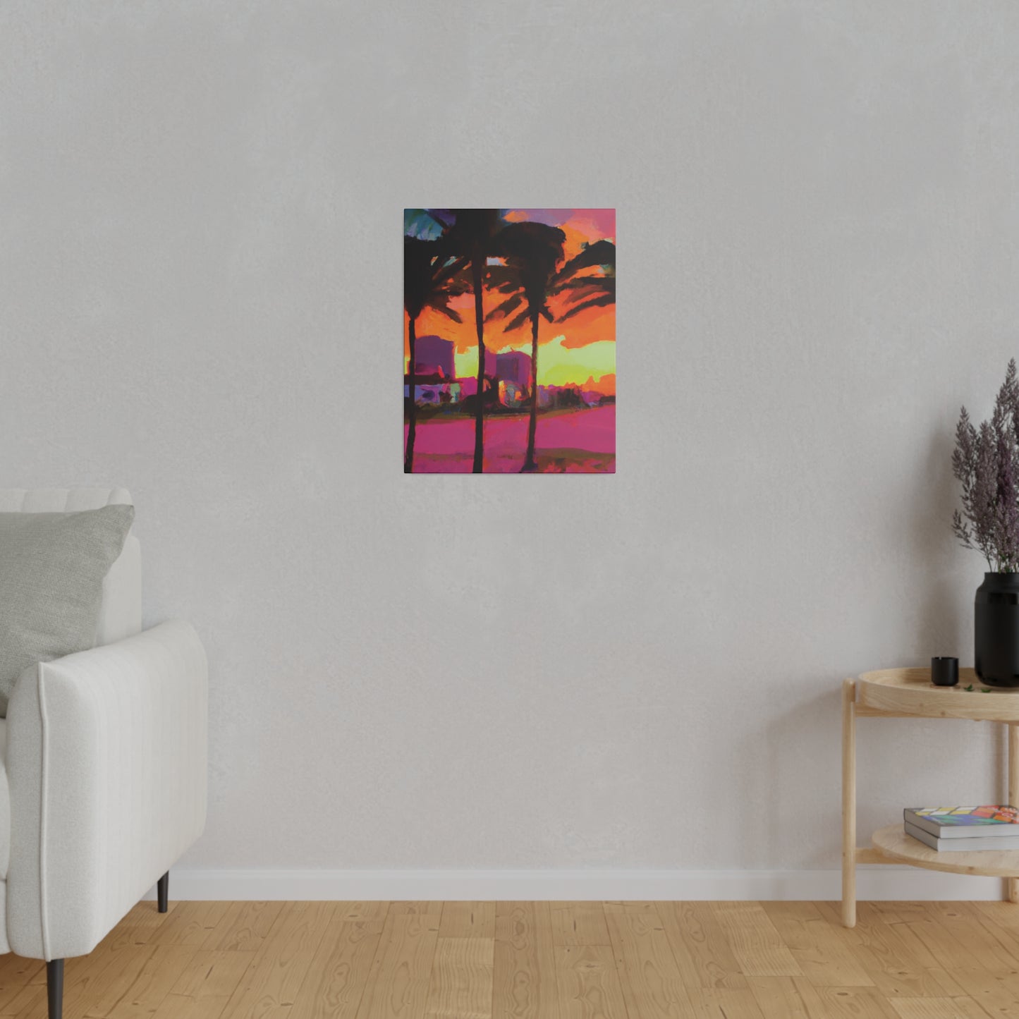 4596G - Miami Beach Sunset Painting Print | Miami | Beach | Sunset | Poster | Home Decor | Wall Art | Canvas