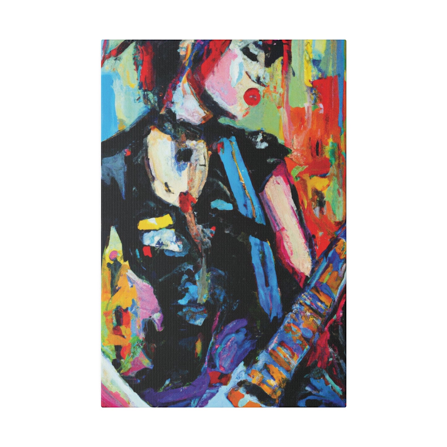 703H - Rockstar Oil Painting Style Print | Poster | Home Decor | Wall Art | Music Art | Canvas