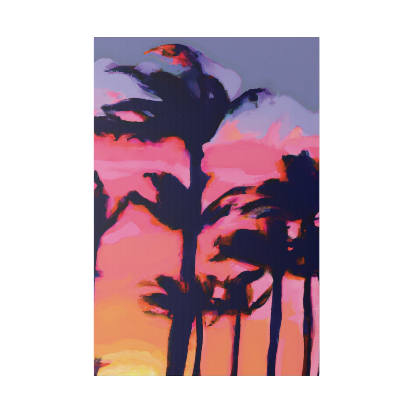 7993P - Miami Beach Sunset Painting Print | Miami | Beach | Sunset | Poster | Home Decor | Wall Art | Canvas
