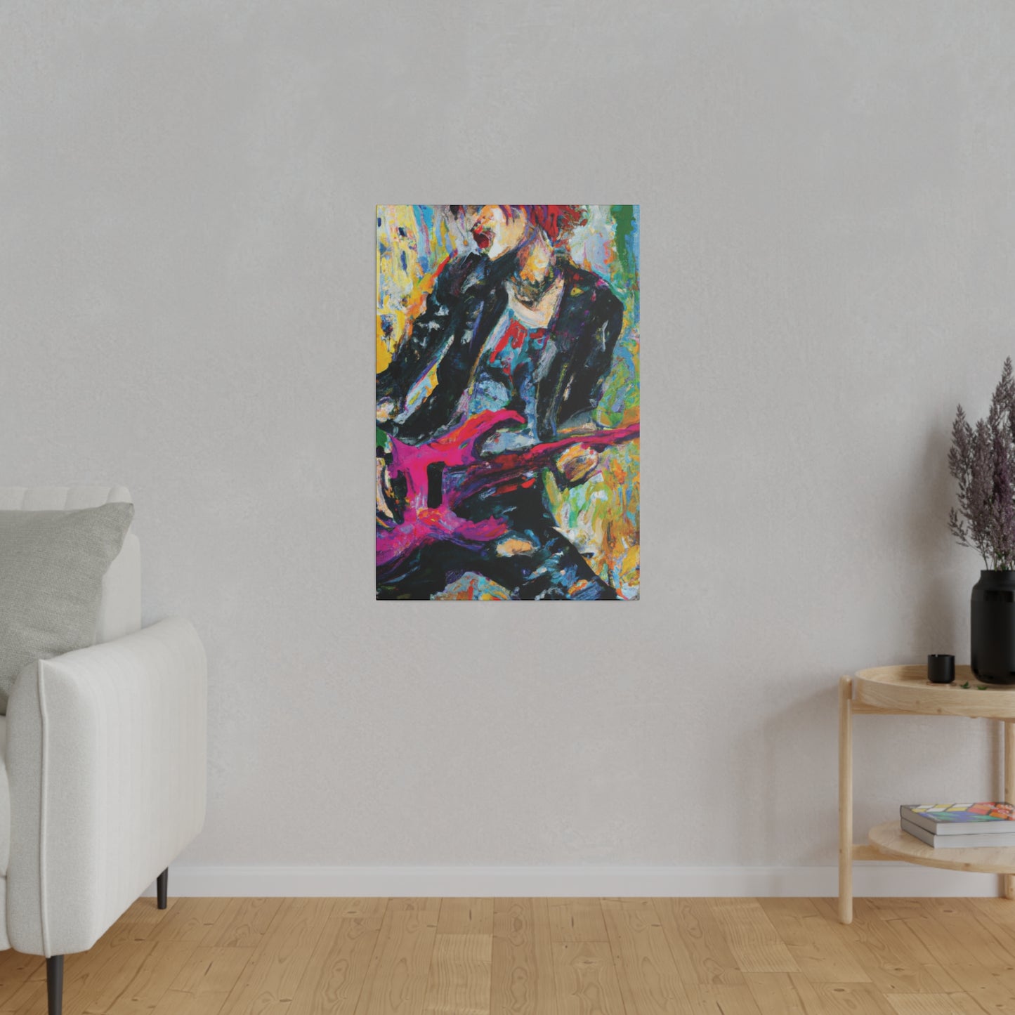 4567X - Rockstar Oil Painting Style Print | Poster | Home Decor | Wall Art | Music Art | Canvas