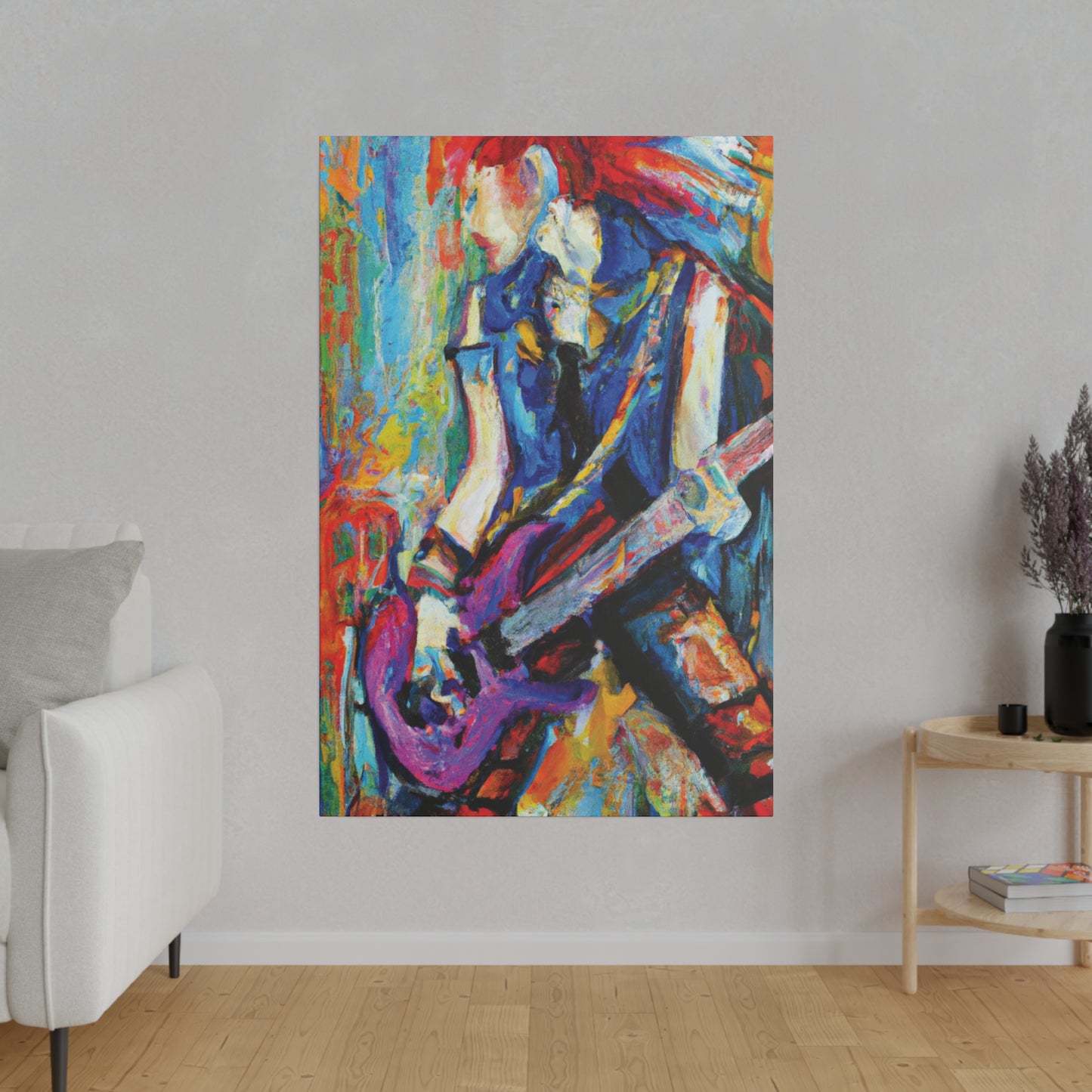 3886Z - Rockstar Oil Painting Style Print | Poster | Home Decor | Wall Art | Music Art | Canvas
