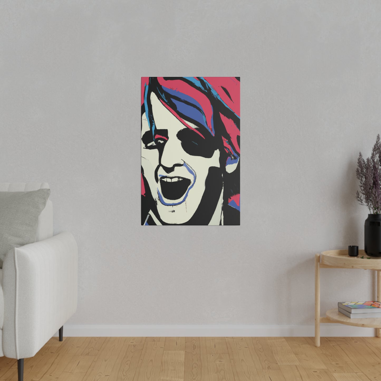 4318K - Rockstar Painting Print | Face | Abstract | Poster | Home Decor | Wall Art | Music Art | Canvas