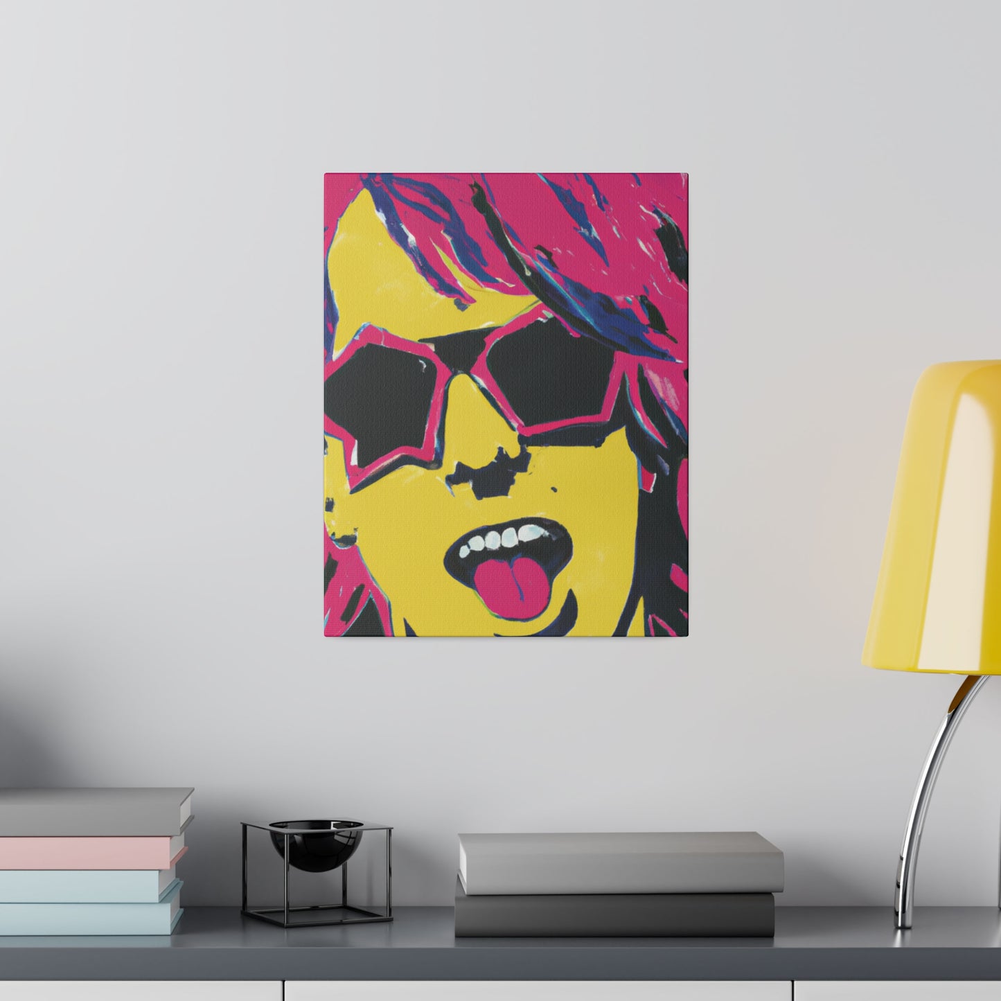 2536W - Rockstar Painting Print | Face | Abstract | Poster | Home Decor | Wall Art | Music Art | Canvas