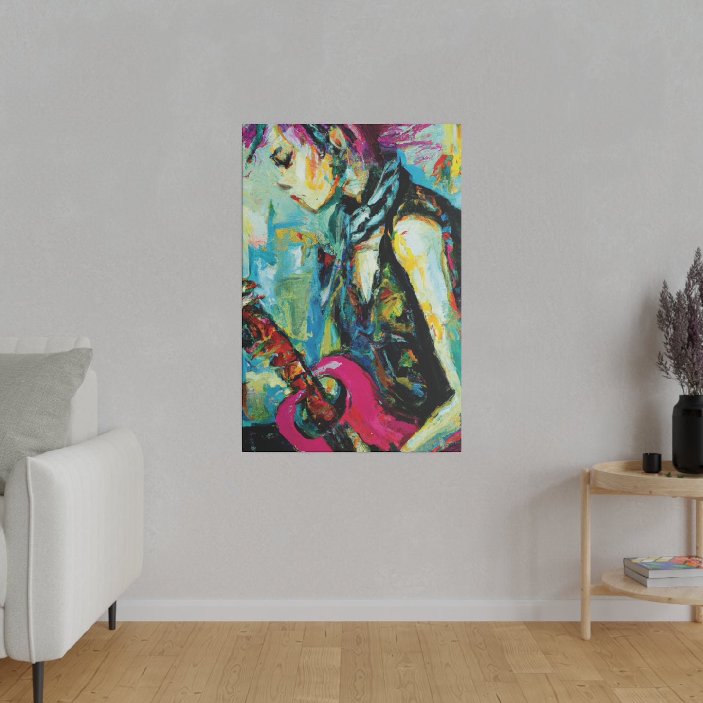 4727S - Rockstar Oil Painting Style Print | Poster | Home Decor | Wall Art | Music Art | Canvas