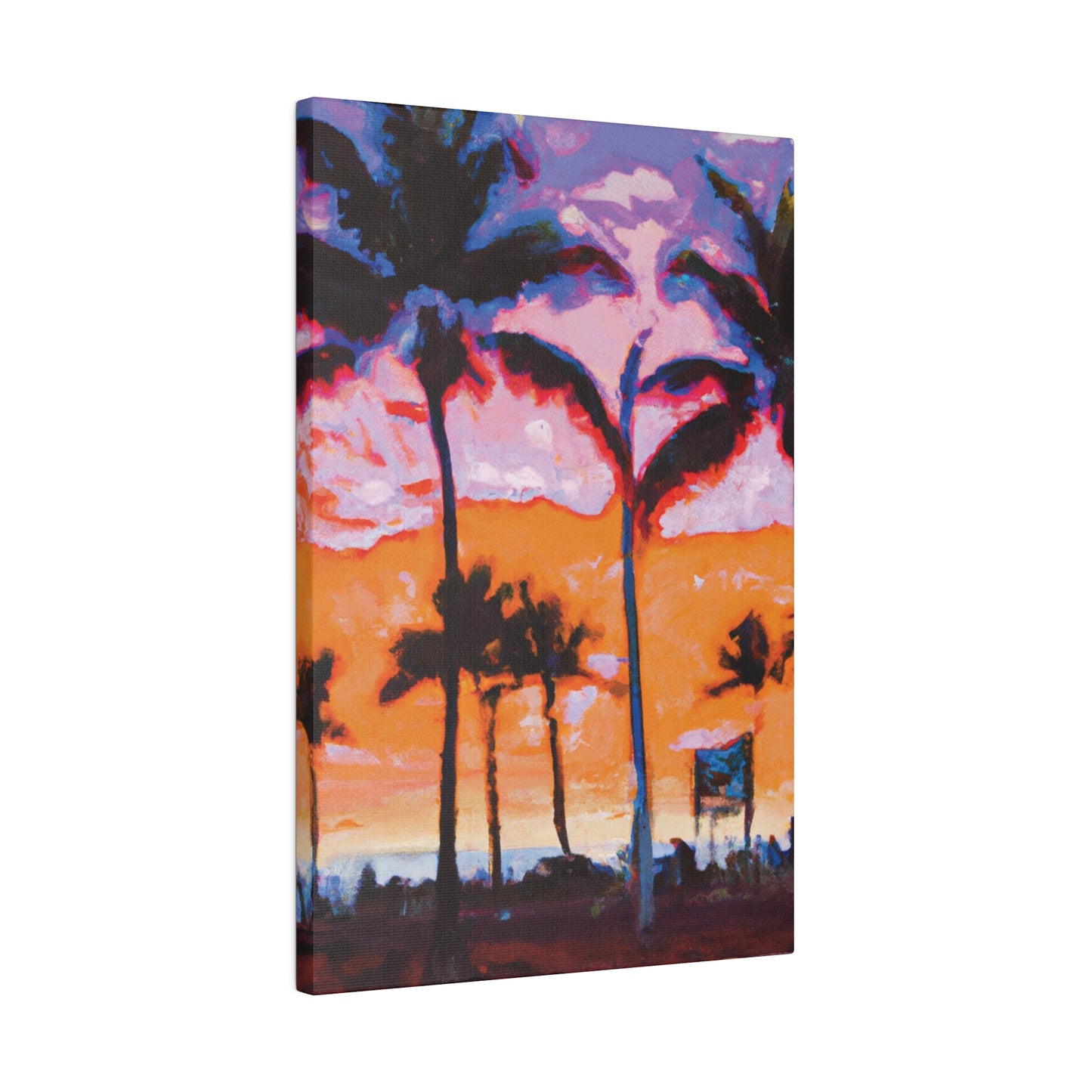 8373X - Miami Beach Sunset Painting Print | Miami | Beach | Sunset | Poster | Home Decor | Wall Art | Canvas