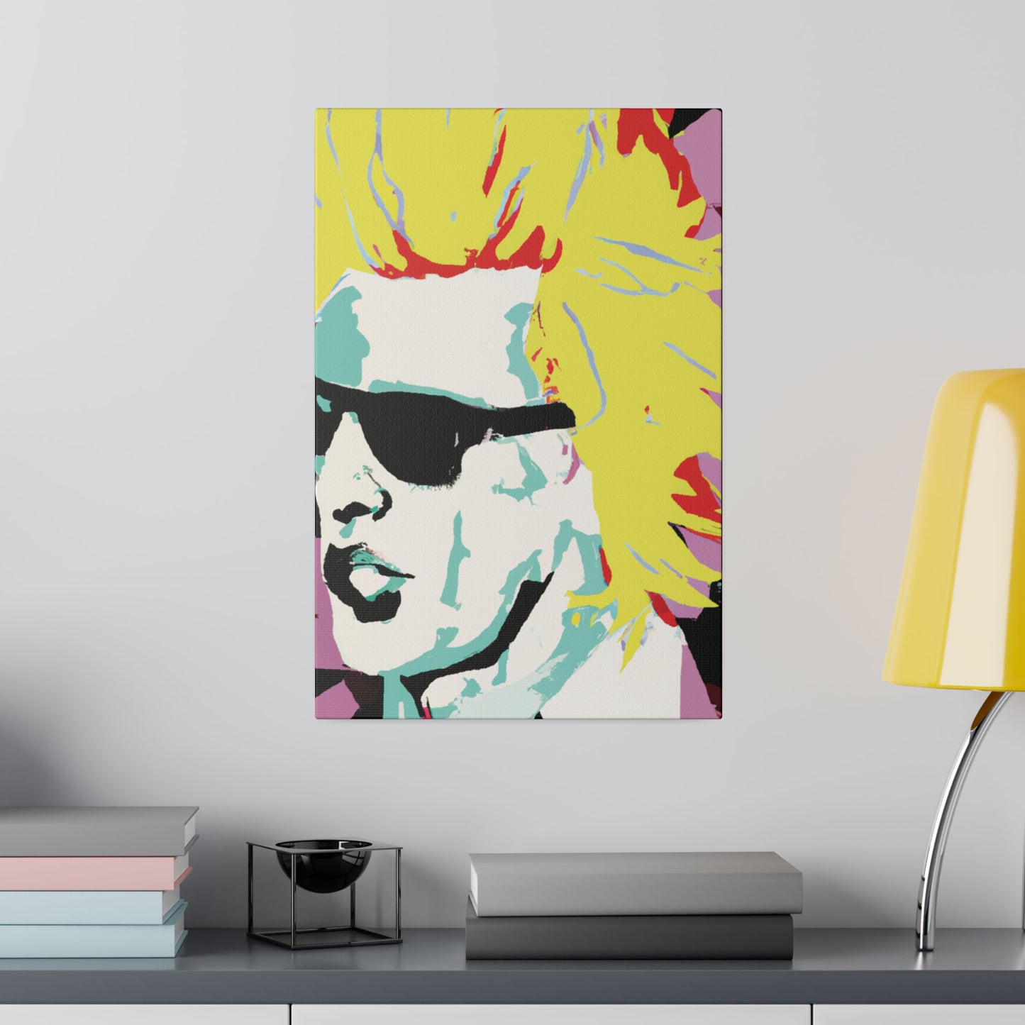 8282G - Rockstar Painting Print | Face | Abstract | Poster | Home Decor | Wall Art | Music Art | Canvas