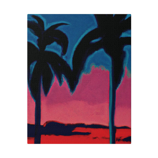 2545B - Miami Beach Sunset Painting Print | Miami | Beach | Sunset | Poster | Home Decor | Wall Art | Canvas