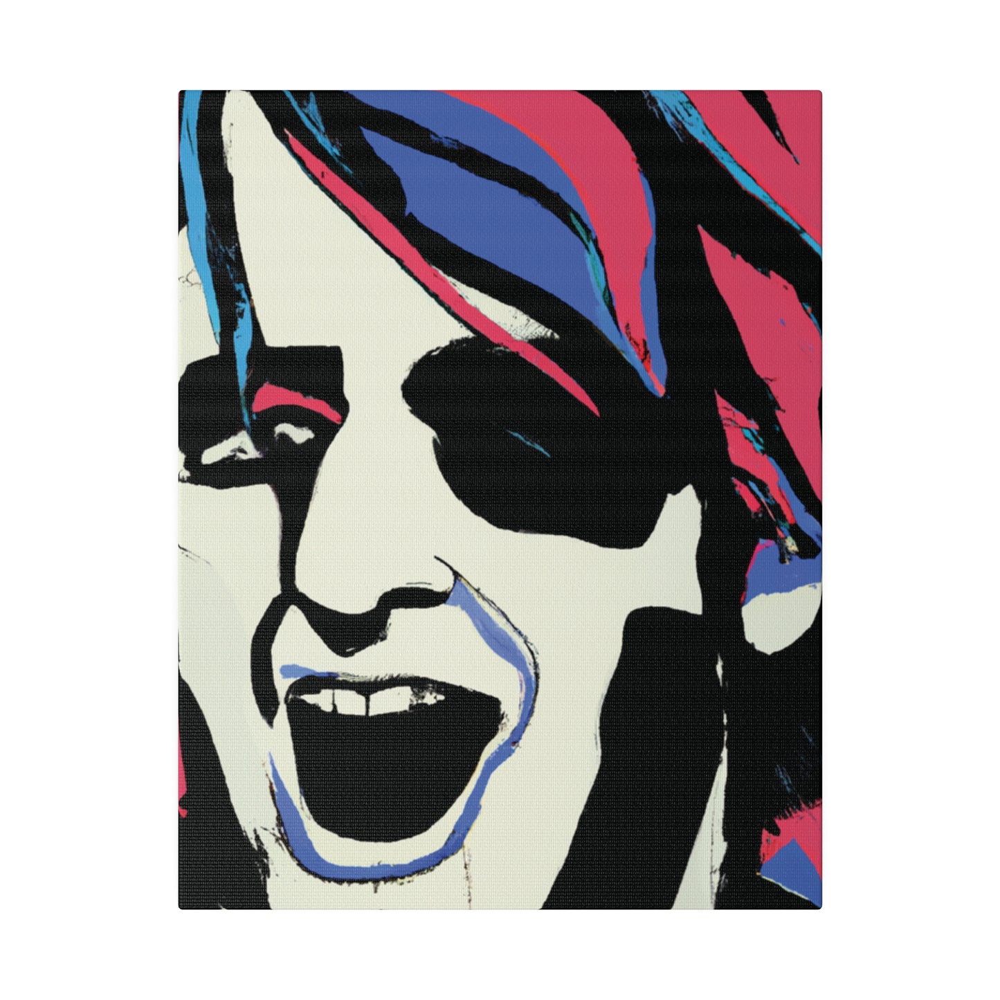 4318K - Rockstar Painting Print | Face | Abstract | Poster | Home Decor | Wall Art | Music Art | Canvas