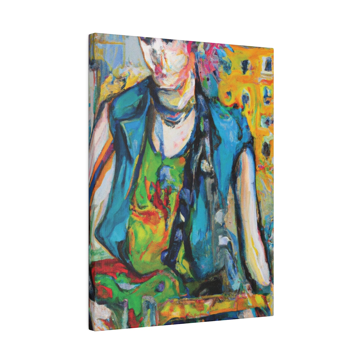 5368N - Rockstar Oil Painting Style Print | Poster | Home Decor | Wall Art | Music Art | Canvas