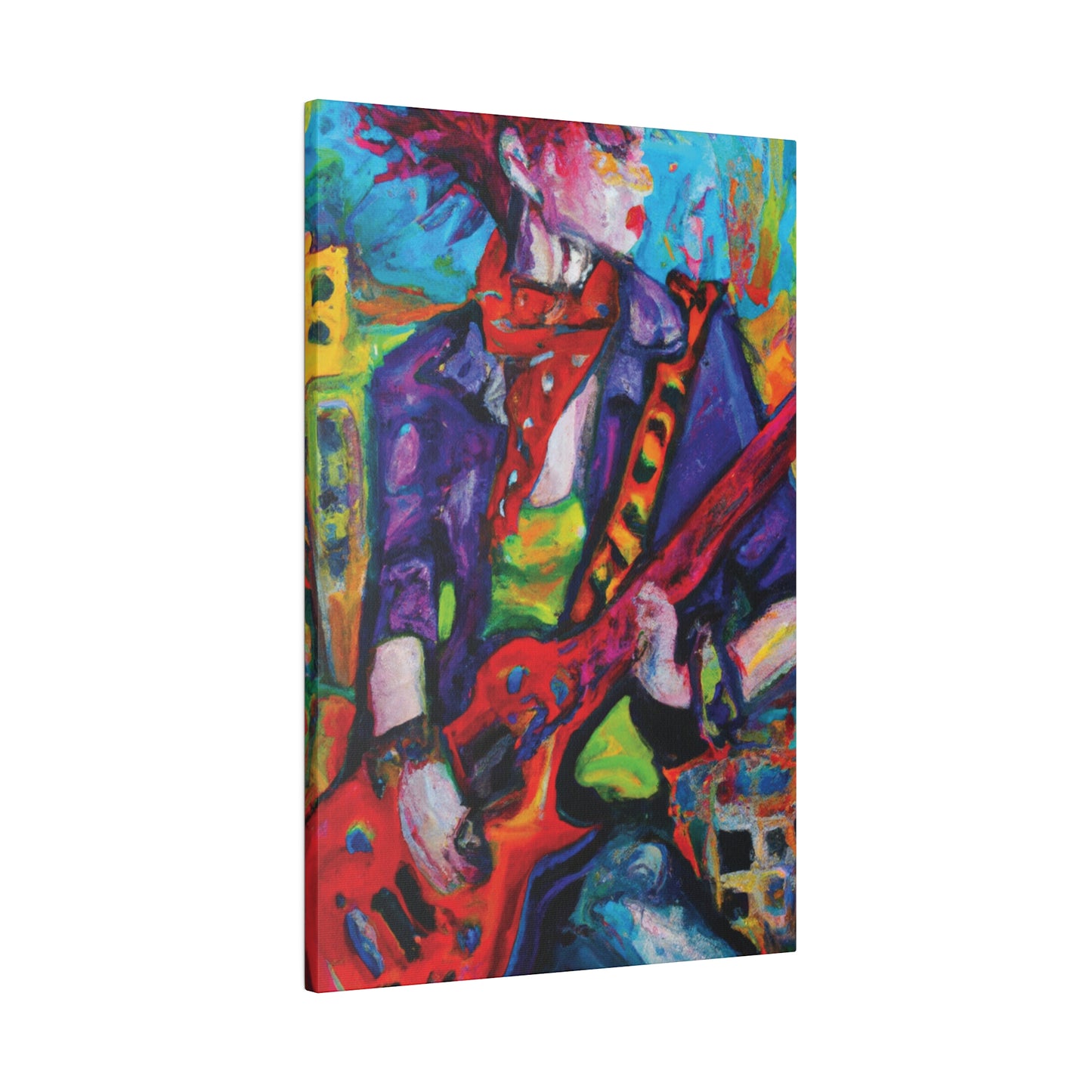 9529Y - Rockstar Oil Painting Style Print | Poster | Home Decor | Wall Art | Music Art | Canvas