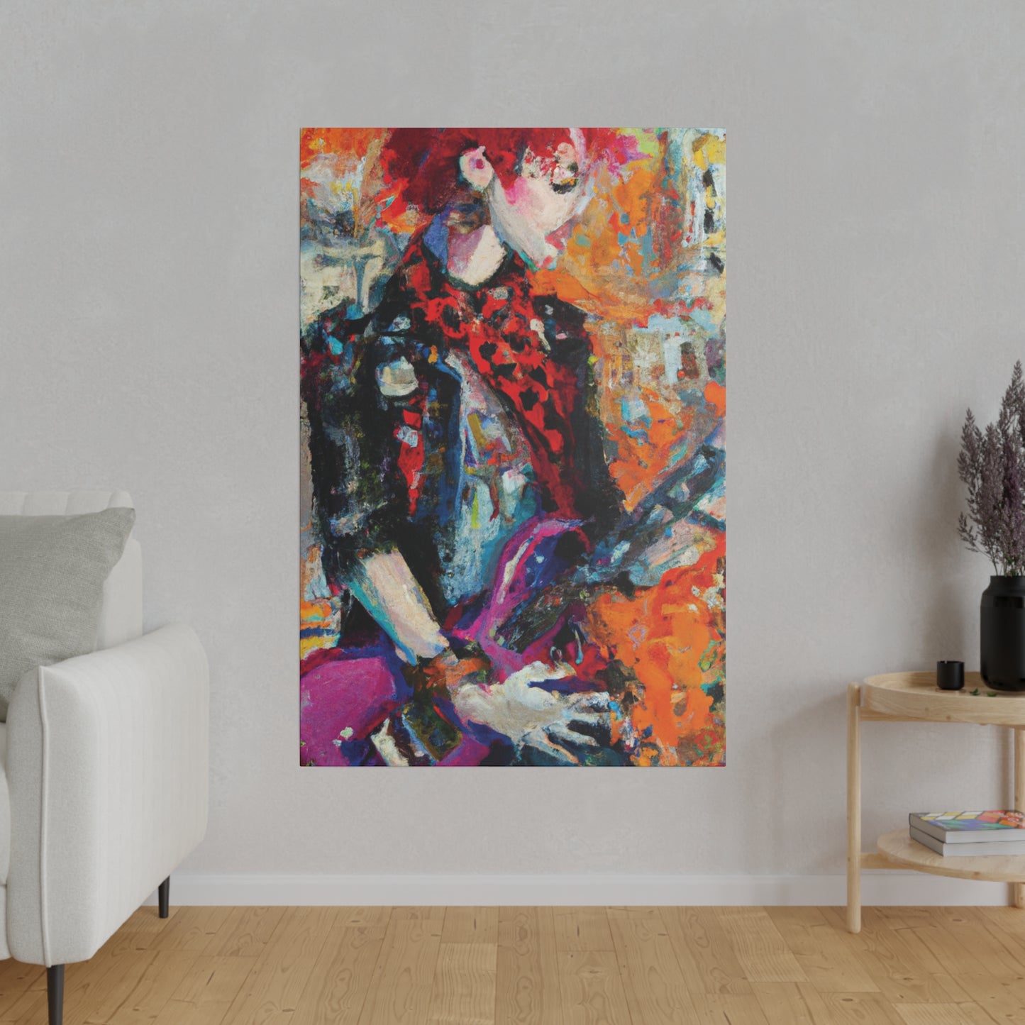 9348Q - Rockstar Oil Painting Style Print | Poster | Home Decor | Wall Art | Music Art | Canvas
