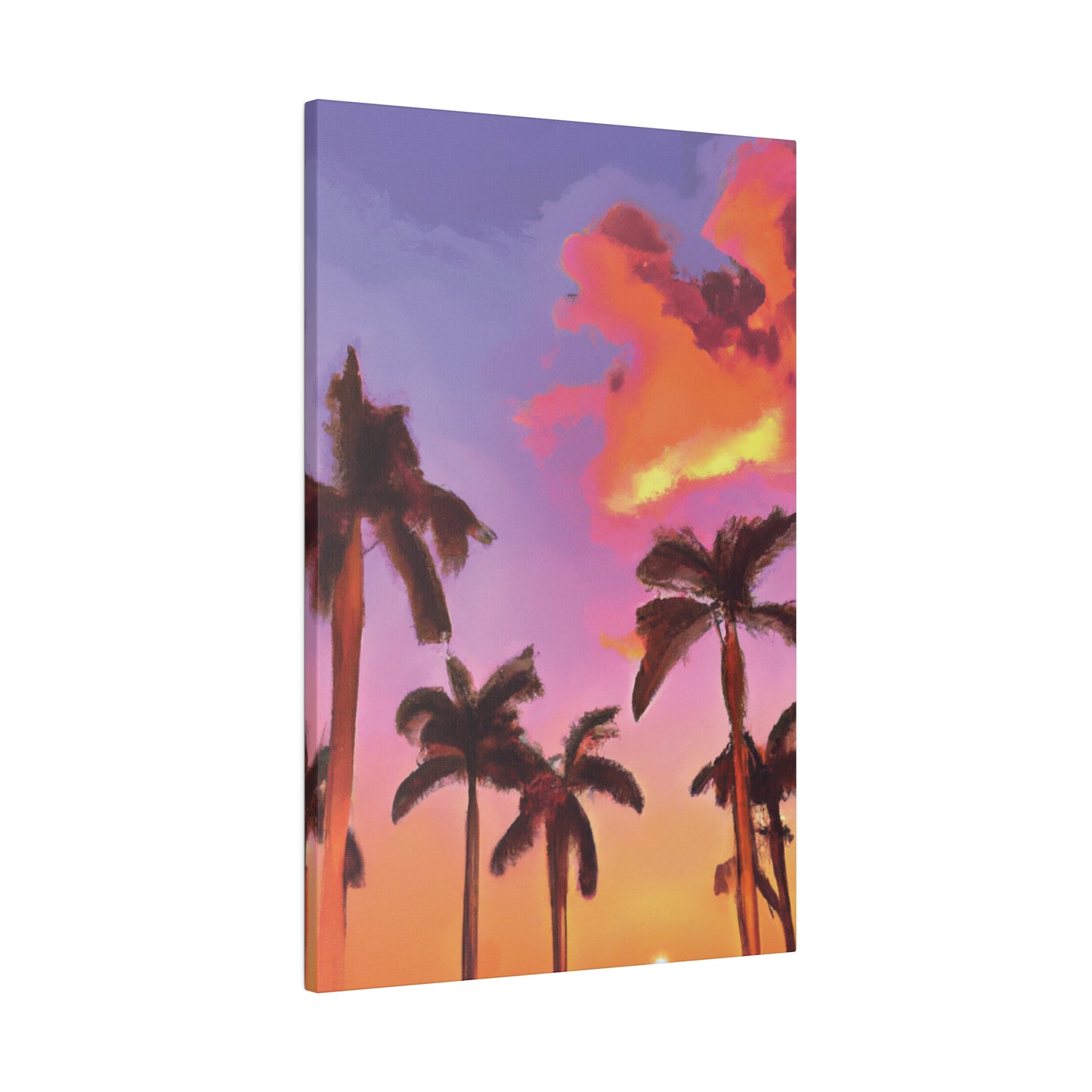 7518V - Miami Beach Sunset Painting Print | Miami | Beach | Sunset | Poster | Home Decor | Wall Art | Canvas