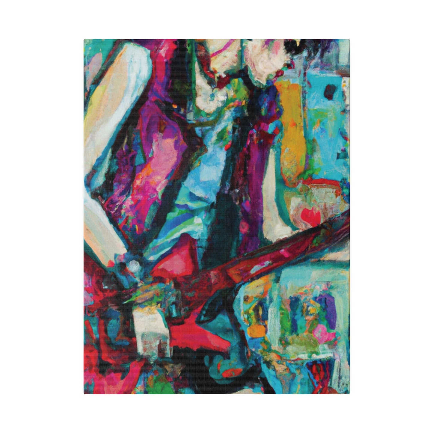 8398K - Rockstar Oil Painting Style Print | Poster | Home Decor | Wall Art | Music Art | Canvas