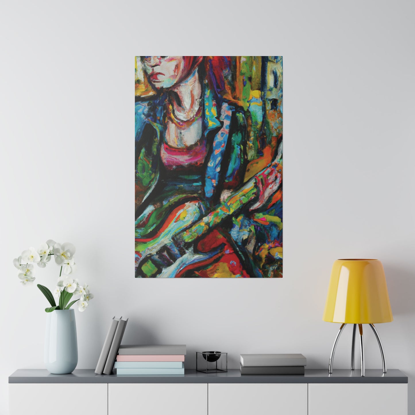 5376X - Rockstar Oil Painting Style Print | Poster | Home Decor | Wall Art | Music Art | Canvas