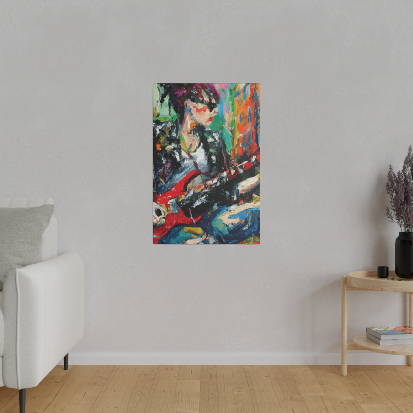 8390L - Rockstar Oil Painting Style Print | Poster | Home Decor | Wall Art | Music Art | Canvas