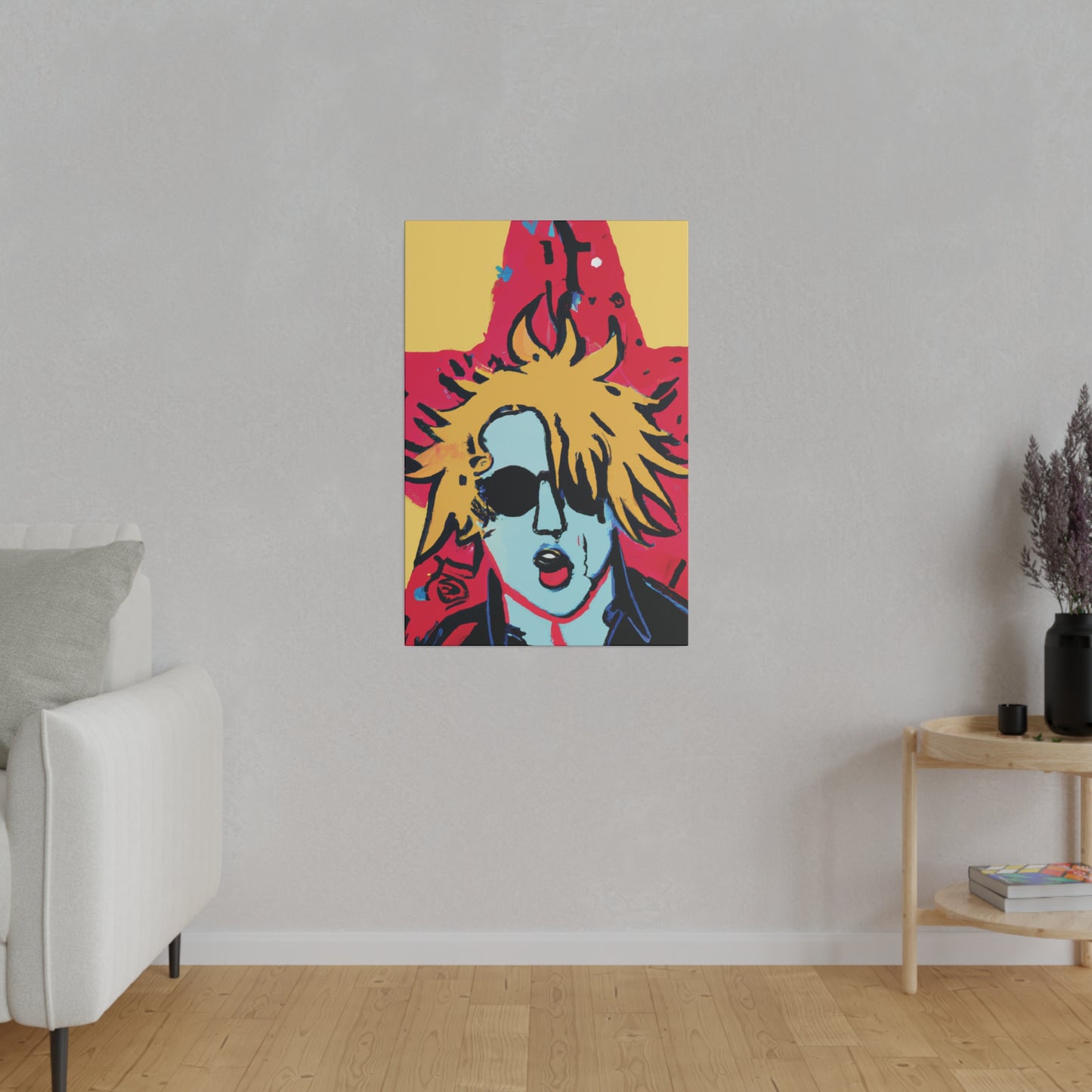 8143X - Rockstar Painting Print | Face | Abstract | Poster | Home Decor | Wall Art | Music Art | Canvas