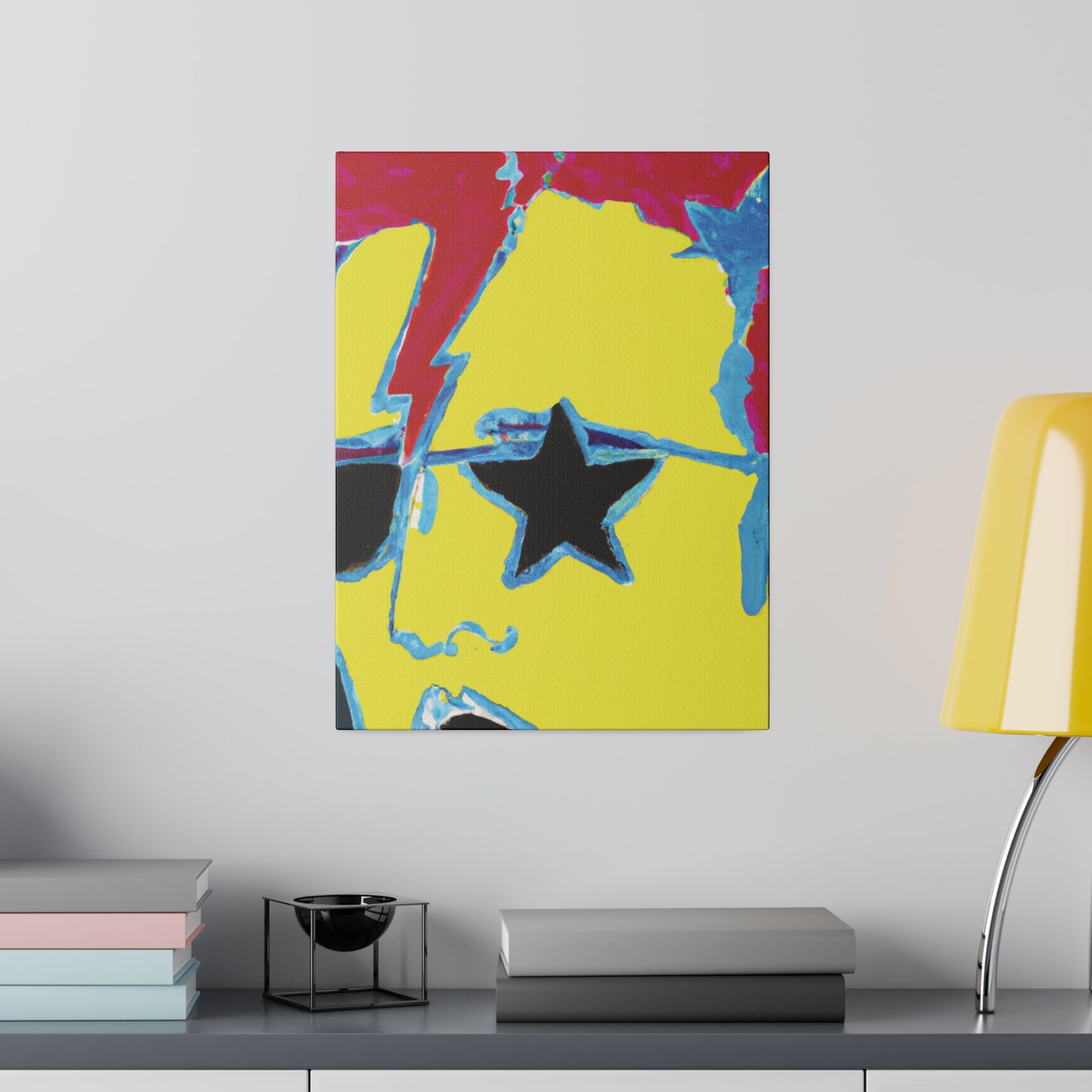 1454X - Rockstar Painting Print | Face | Abstract | Poster | Home Decor | Wall Art | Music Art | Canvas