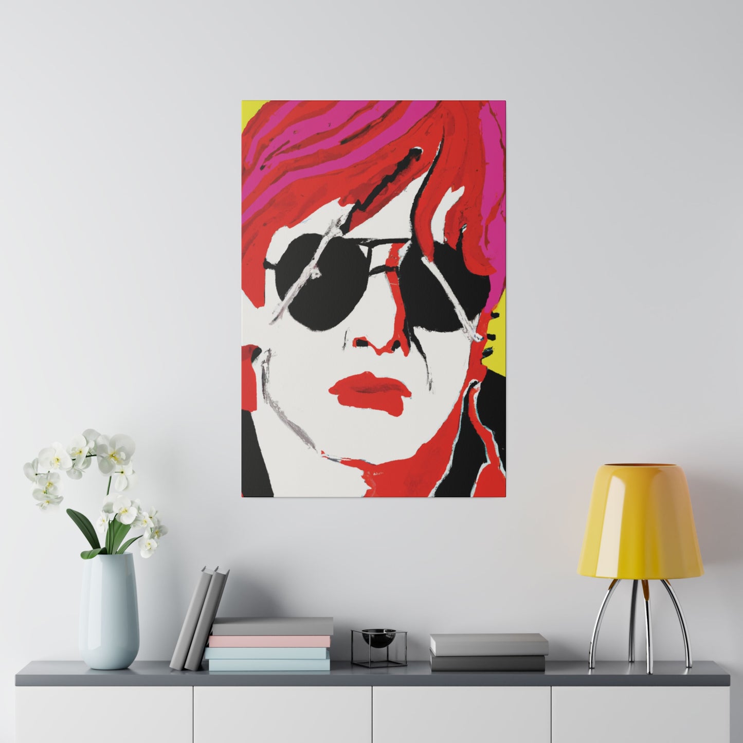 6831H - Rockstar Painting Print | Face | Abstract | Poster | Home Decor | Wall Art | Music Art | Canvas