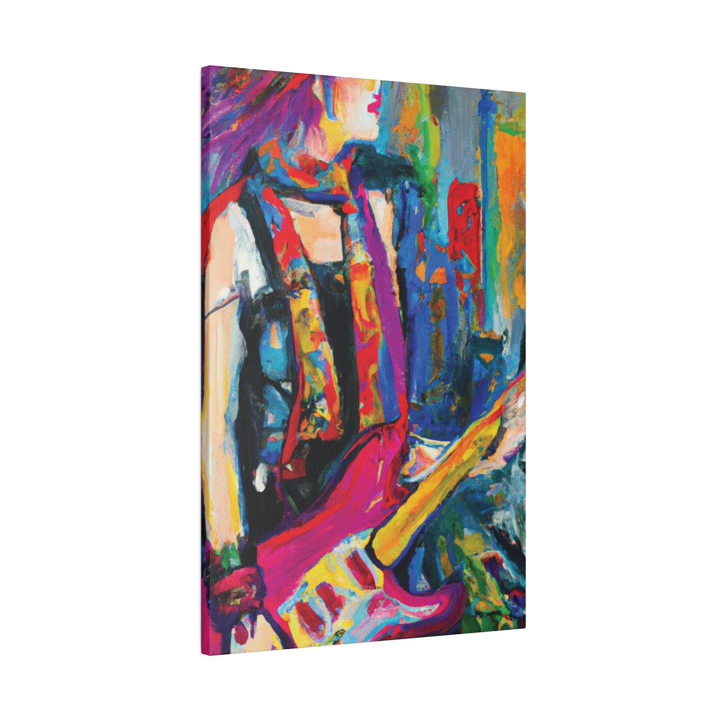 9798G - Rockstar Oil Painting Style Print | Poster | Home Decor | Wall Art | Music Art | Canvas