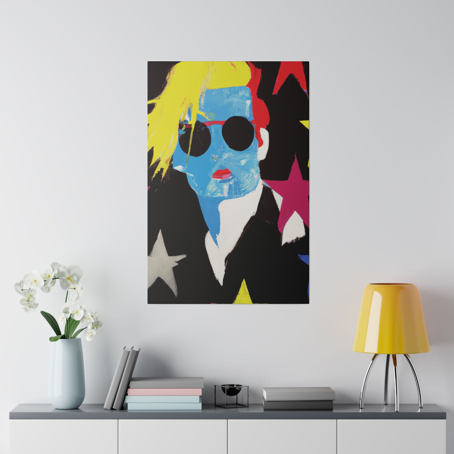 9993U - Rockstar Painting Print | Face | Abstract | Poster | Home Decor | Wall Art | Music Art | Canvas