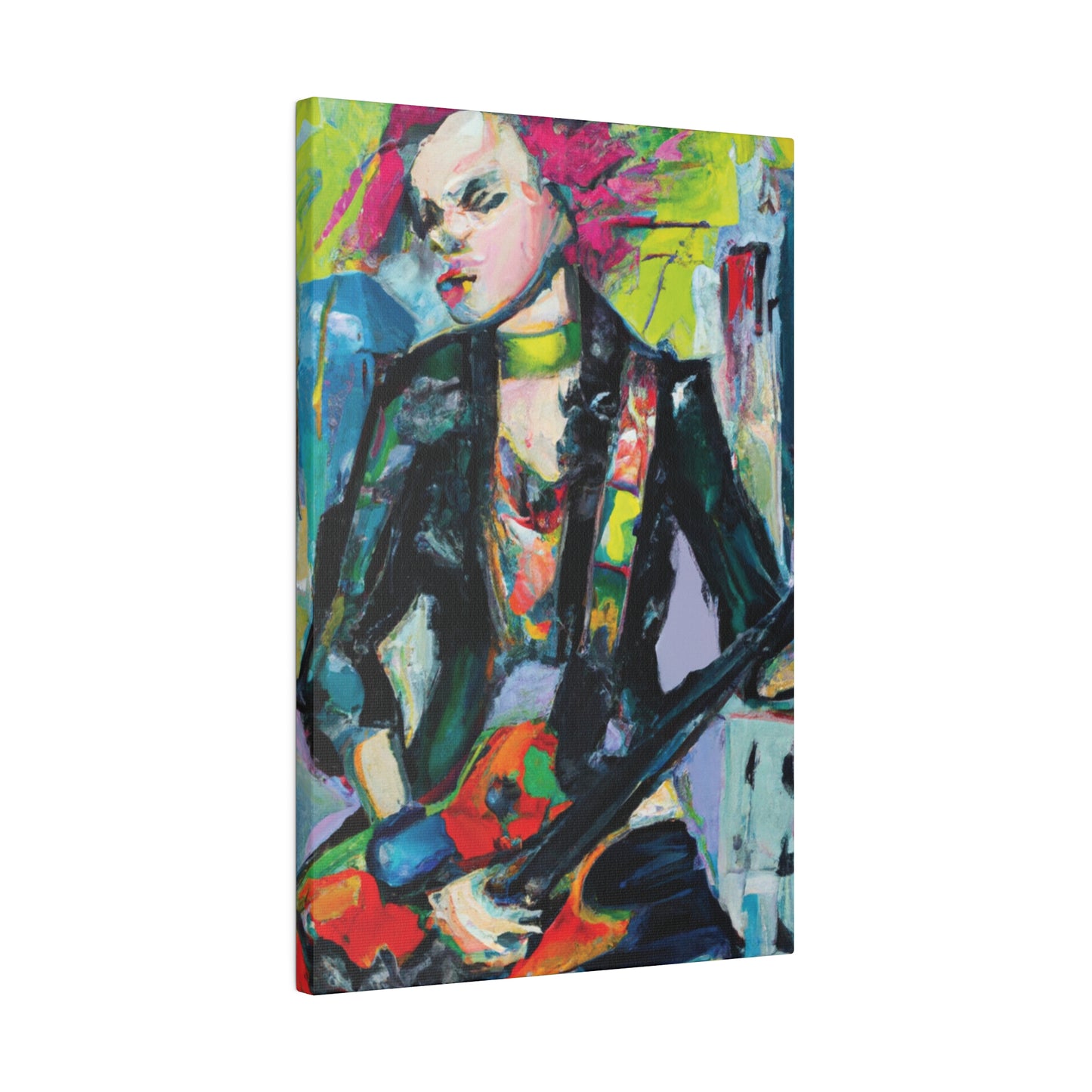 7258Y - Rockstar Oil Painting Style Print | Poster | Home Decor | Wall Art | Music Art | Canvas