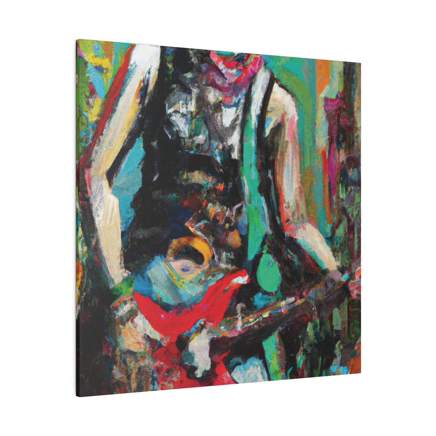 9287Z - Rockstar Oil Painting Style Print | Poster | Home Decor | Wall Art | Music Art | Canvas