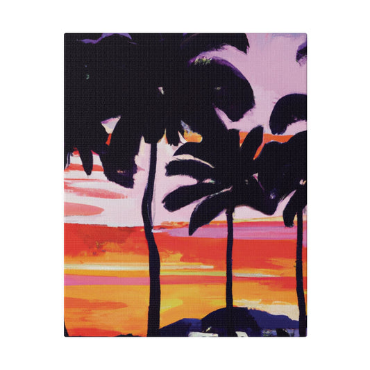 2948T - Miami Beach Sunset Painting Print | Miami | Beach | Sunset | Poster | Home Decor | Wall Art | Canvas