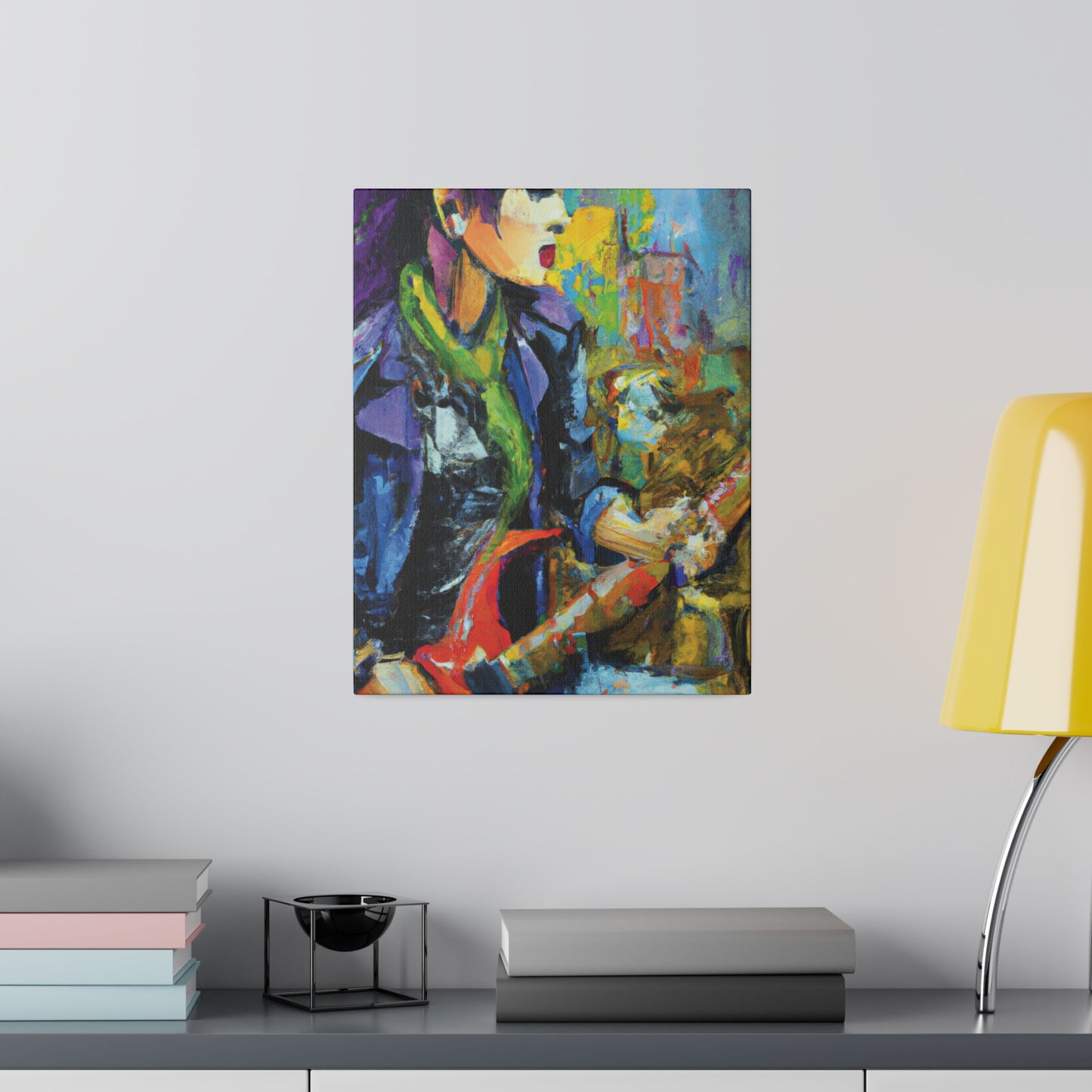 2047V - Rockstar Oil Painting Style Print | Poster | Home Decor | Wall Art | Music Art | Canvas