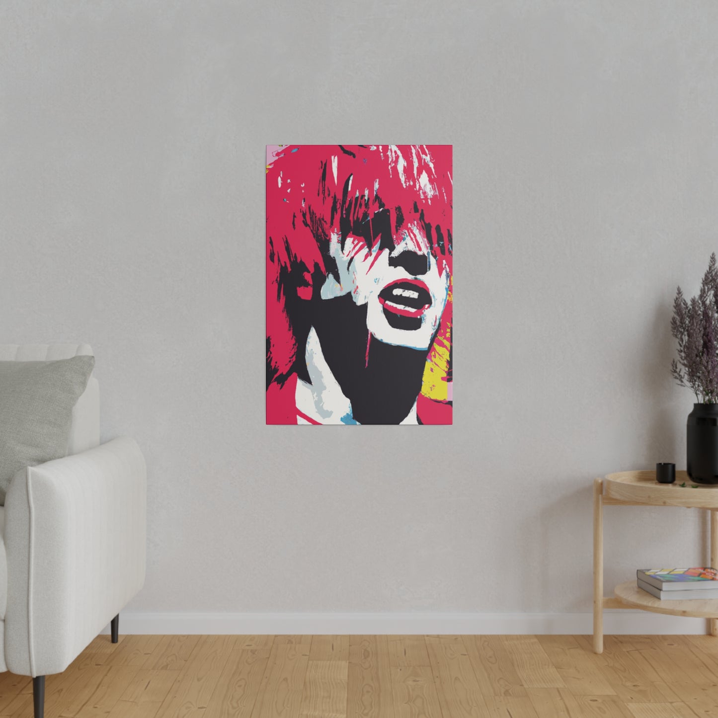 8269P - Rockstar Painting Print | Face | Abstract | Poster | Home Decor | Wall Art | Music Art | Canvas