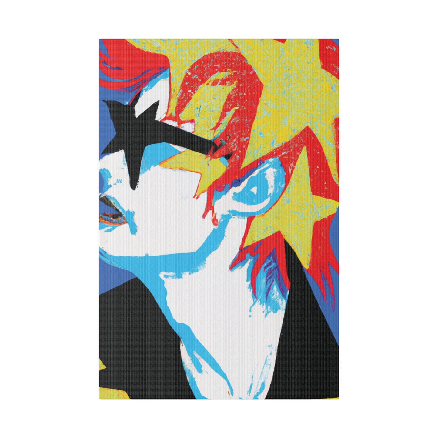 9245E - Rockstar Painting Print | Face | Abstract | Poster | Home Decor | Wall Art | Music Art | Canvas