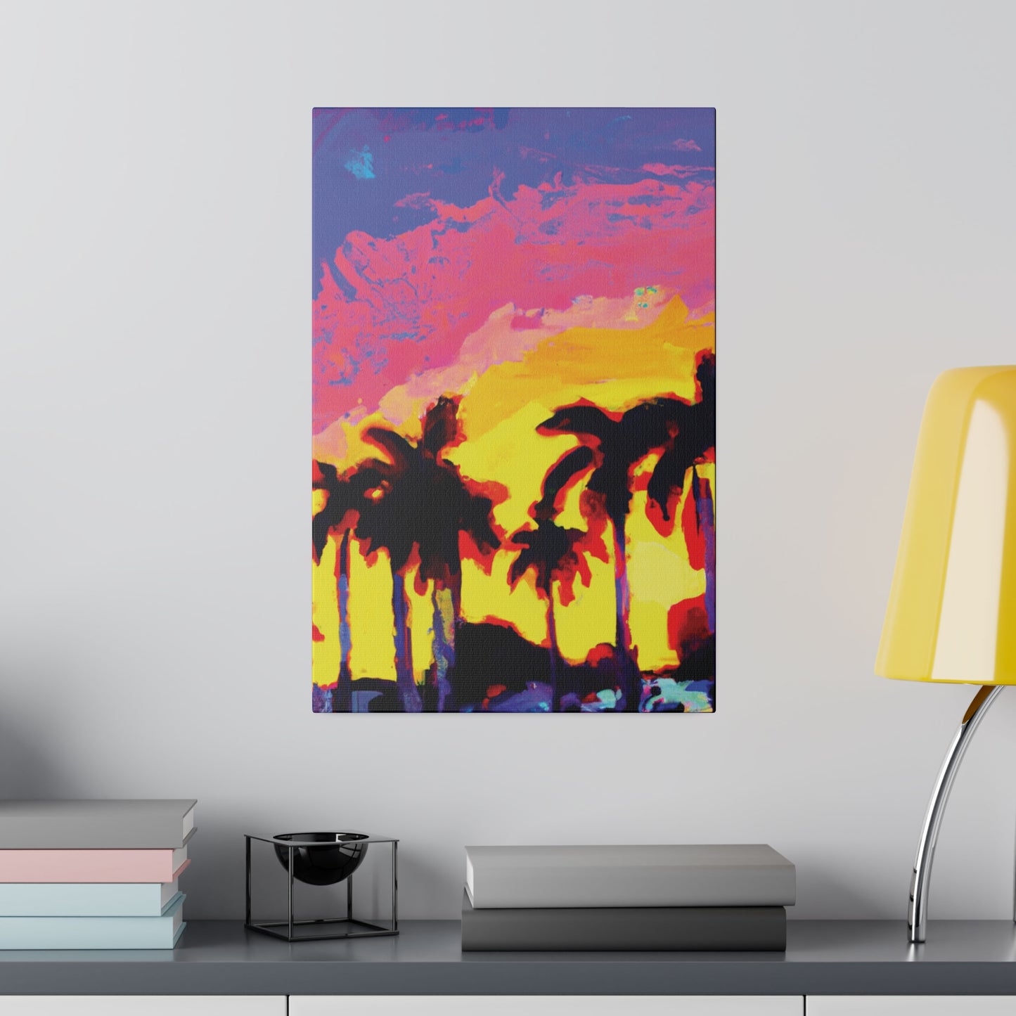 9284G - Miami Beach Sunset Painting Print | Miami | Beach | Sunset | Poster | Home Decor | Wall Art | Canvas