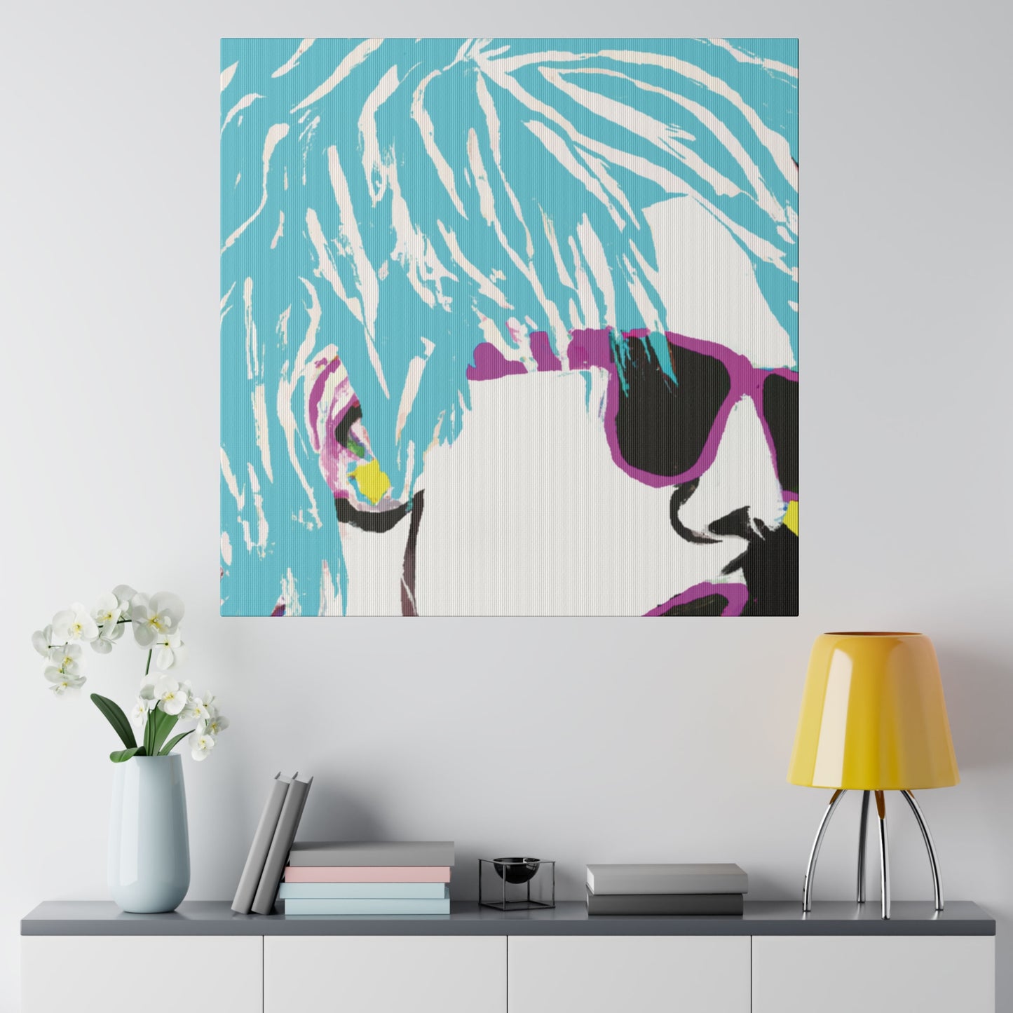 5802P - Rockstar Painting Print | Face | Abstract | Poster | Home Decor | Wall Art | Music Art | Canvas