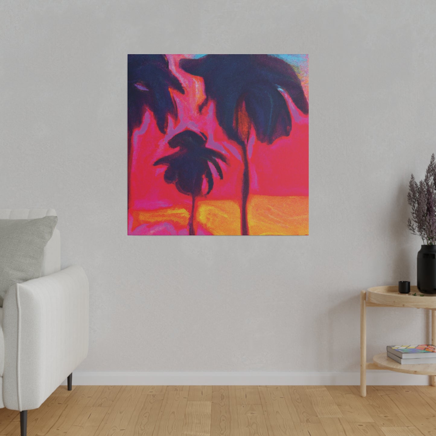 4879H - Miami Beach Sunset Painting Print | Miami | Beach | Sunset | Poster | Home Decor | Wall Art | Canvas